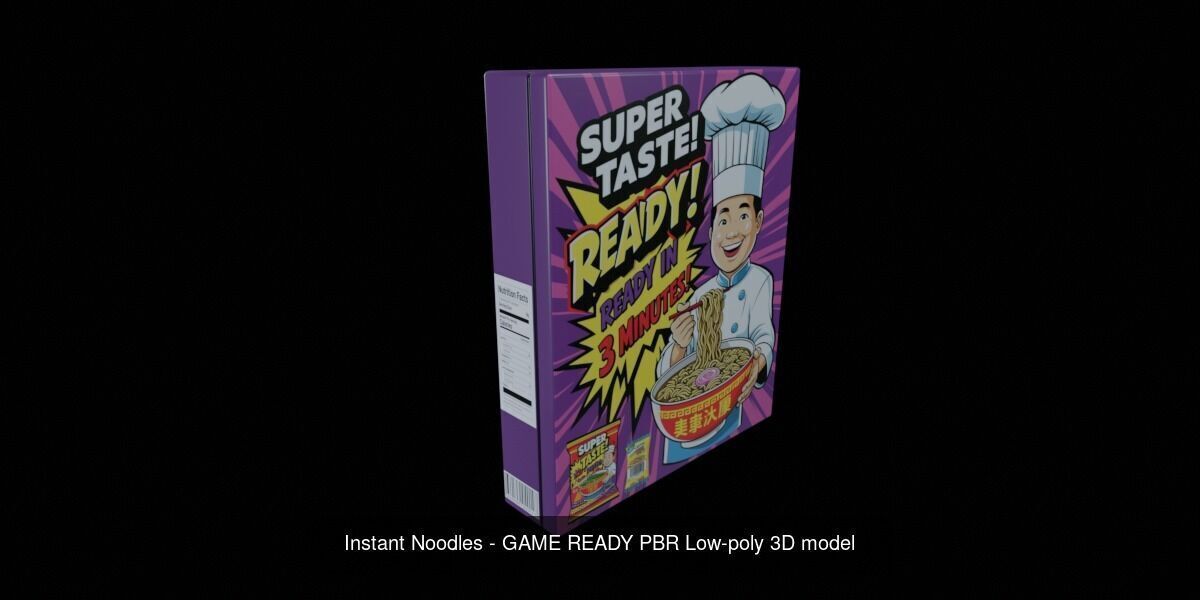 Instant Noodle - Ramen - 100 Different Texture Version 3D Model Collection_63