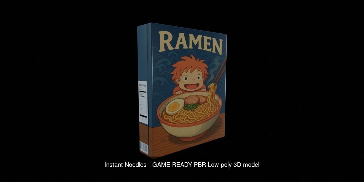 Instant Noodle - Ramen - 100 Different Texture Version 3D Model Collection_108