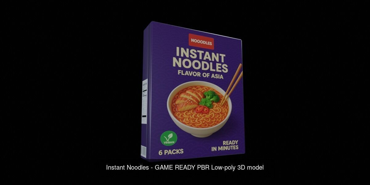 Instant Noodle - Ramen - 100 Different Texture Version 3D Model Collection_34