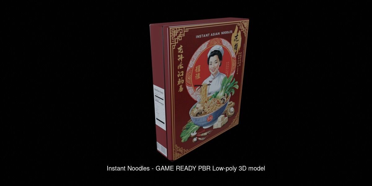 Instant Noodle - Ramen - 100 Different Texture Version 3D Model Collection_32