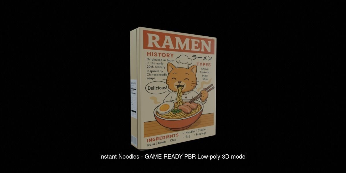 Instant Noodle - Ramen - 100 Different Texture Version 3D Model Collection_104