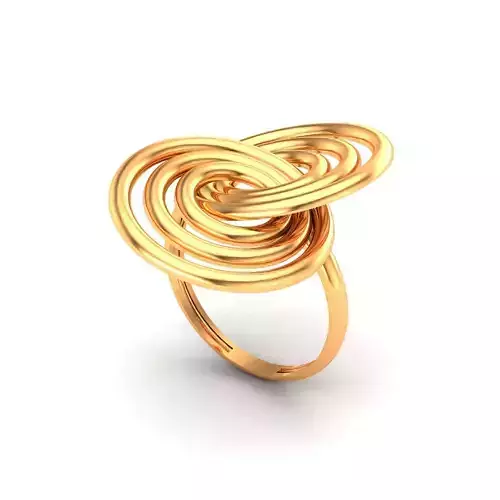 Minimal women gold ring 1007