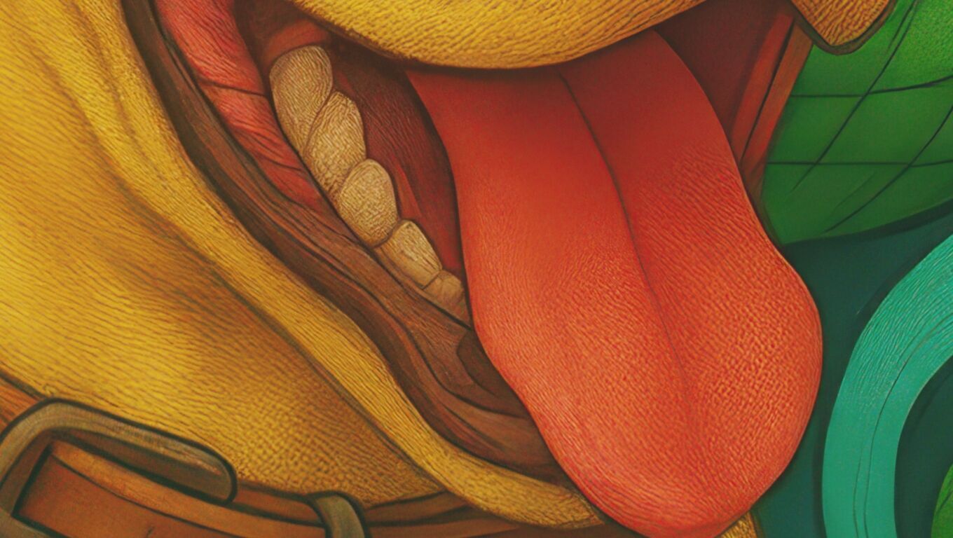 16K Base Color Texture Dog and Serpent Mural Ultra HD Texture_4