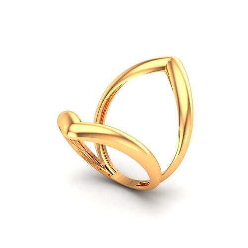 Minimal women gold ring 1008 3D print model