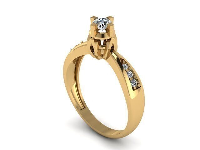 Women Solitaire Ring Ready To Print  3D print model