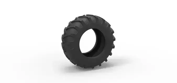 Tire of Vintage Pulling tractor Version 1 Scale 1 to 25