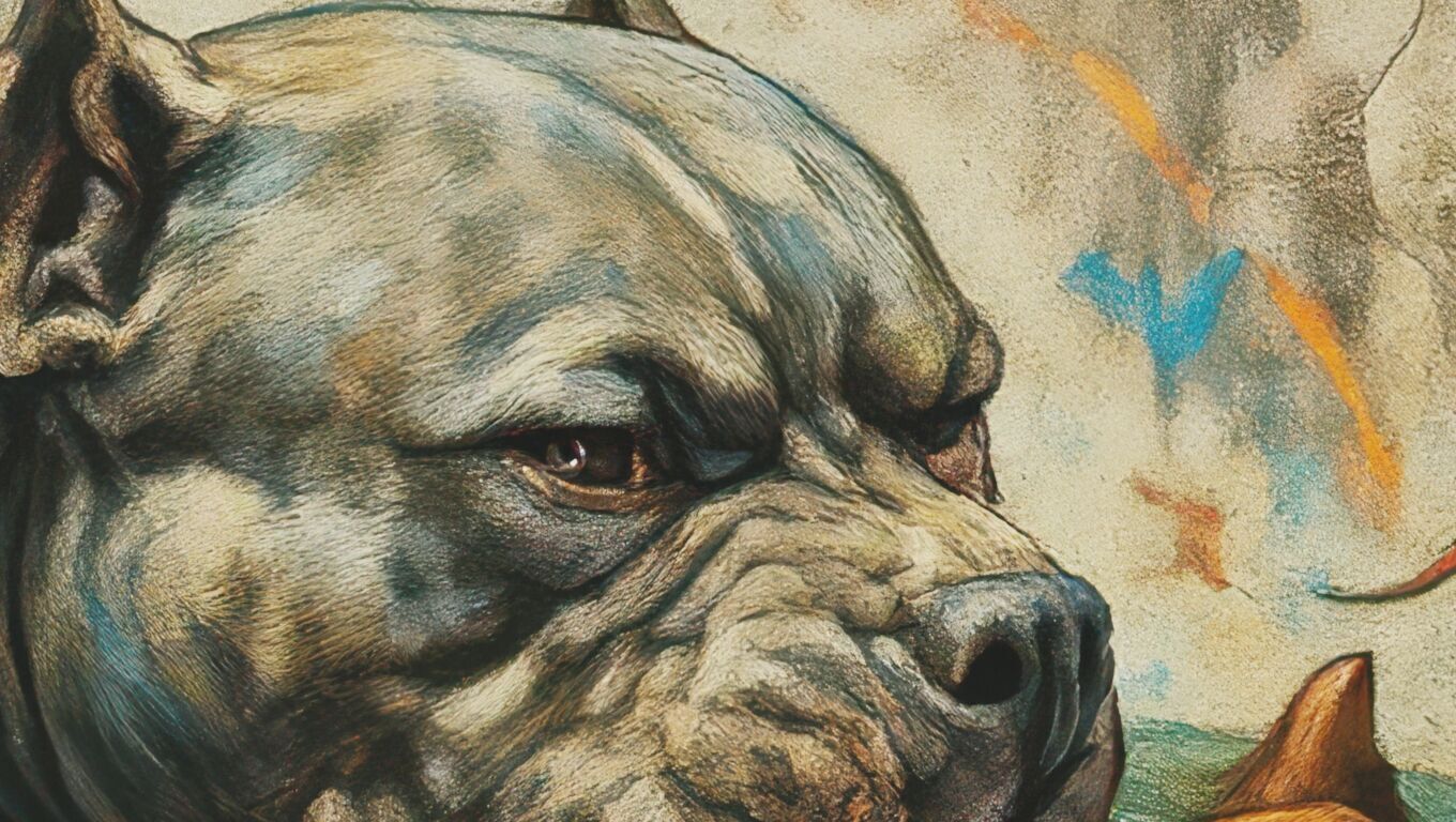 16K Base Color Texture Dog and Serpent Mural Ultra HD Texture_1