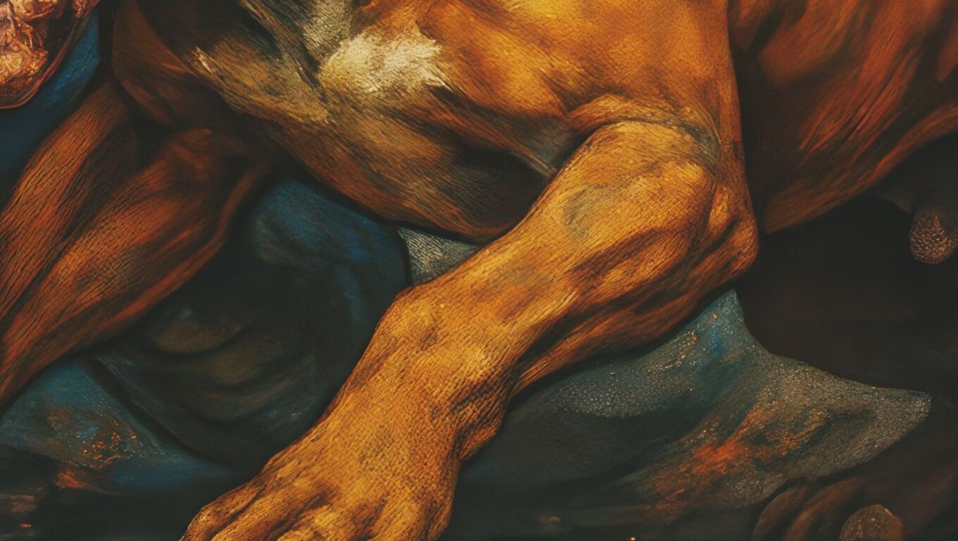 16K Base Color Texture Dog and Serpent Mural Ultra HD Texture_9