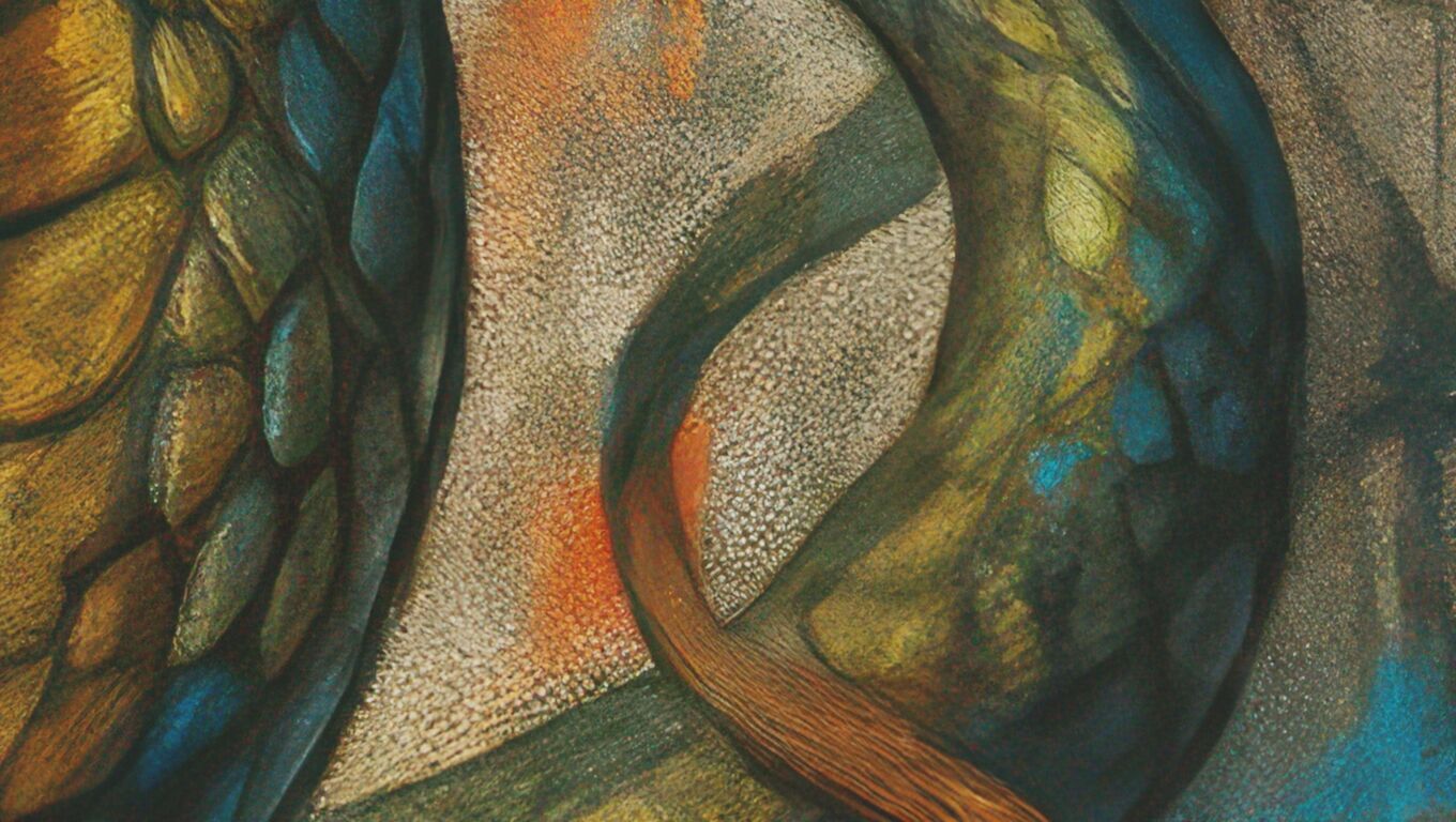 16K Base Color Texture Dog and Serpent Mural Ultra HD Texture_17