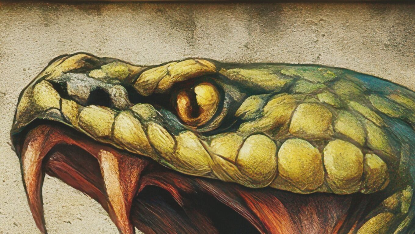 16K Base Color Texture Dog and Serpent Mural Ultra HD Texture_2