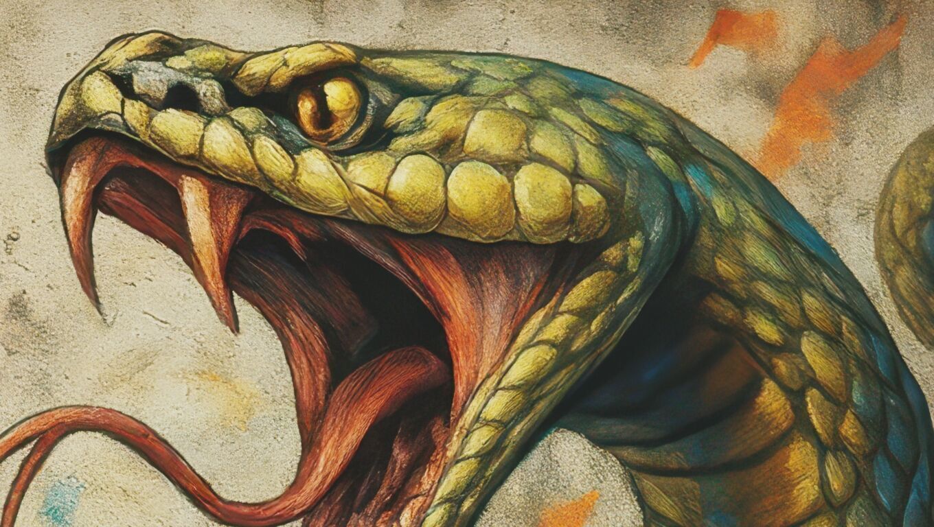 16K Base Color Texture Dog and Serpent Mural Ultra HD Texture_7