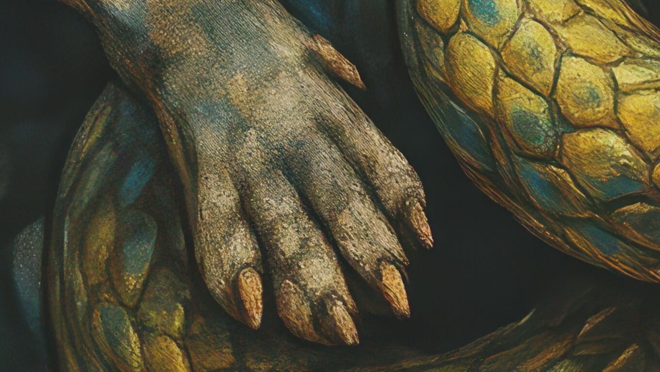 16K Base Color Texture Dog and Serpent Mural Ultra HD Texture_6