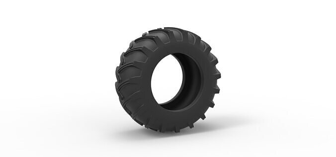 Tire of Vintage Pulling tractor Version 2 Scale 1 to 25 3D print model