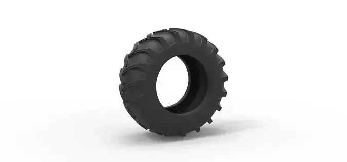 Tire of Vintage Pulling tractor Version 2 Scale 1 to 25 3D print model