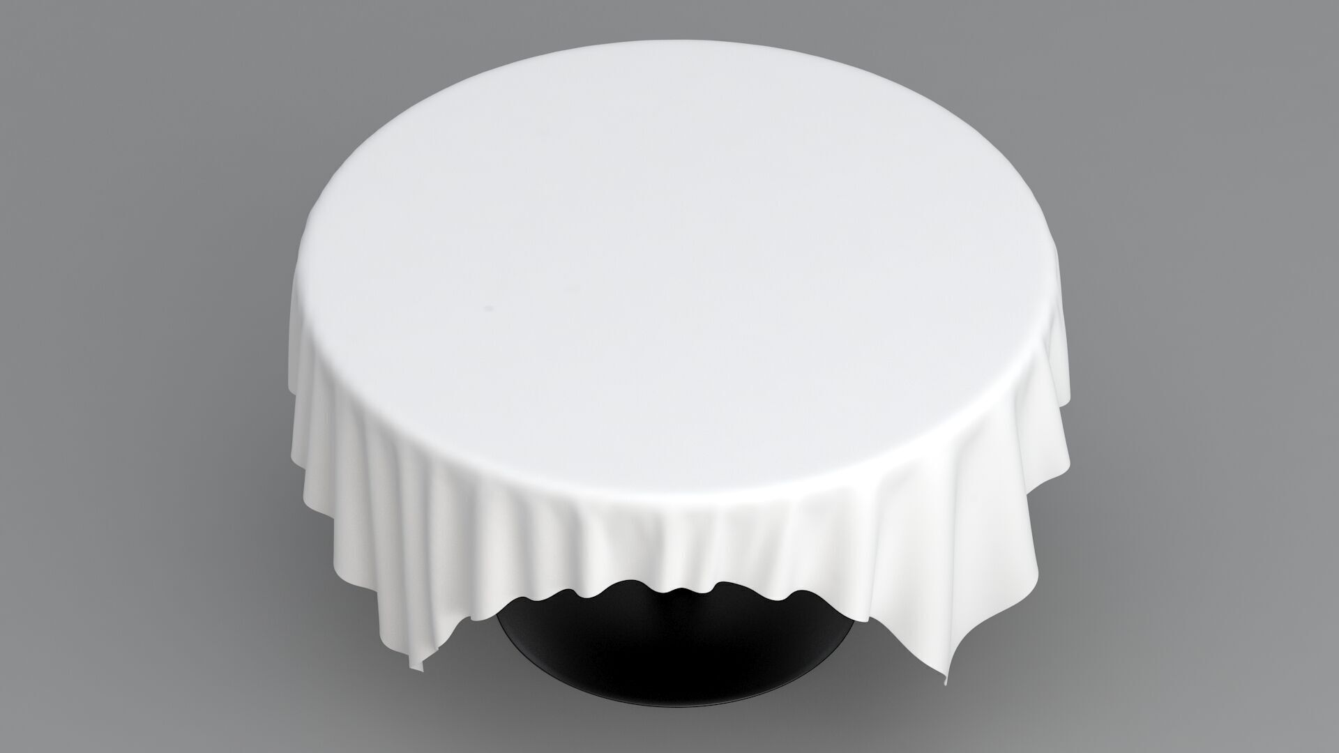 Table White Cloth Collection 3D model_5