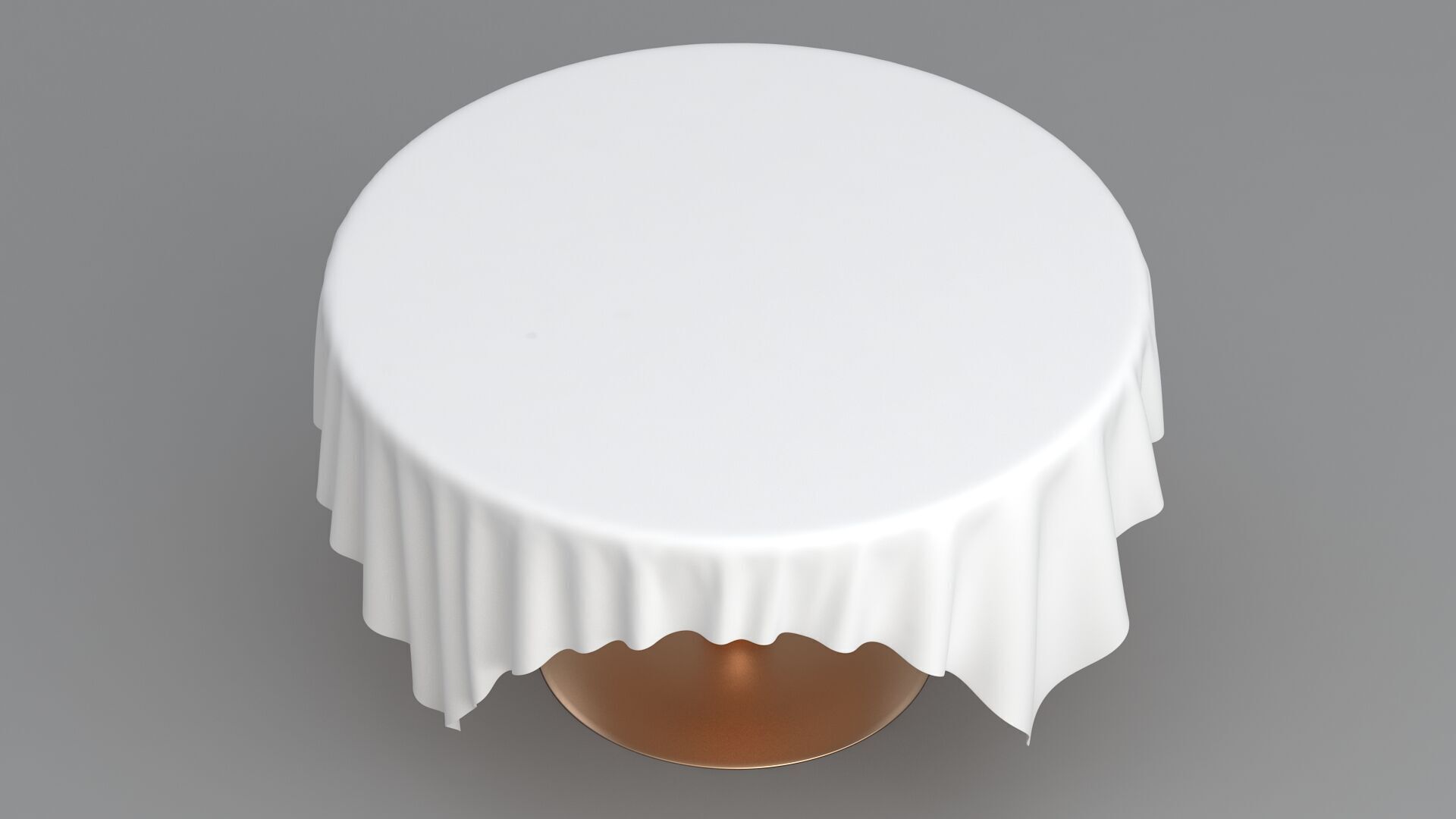 Table White Cloth Collection 3D model_12