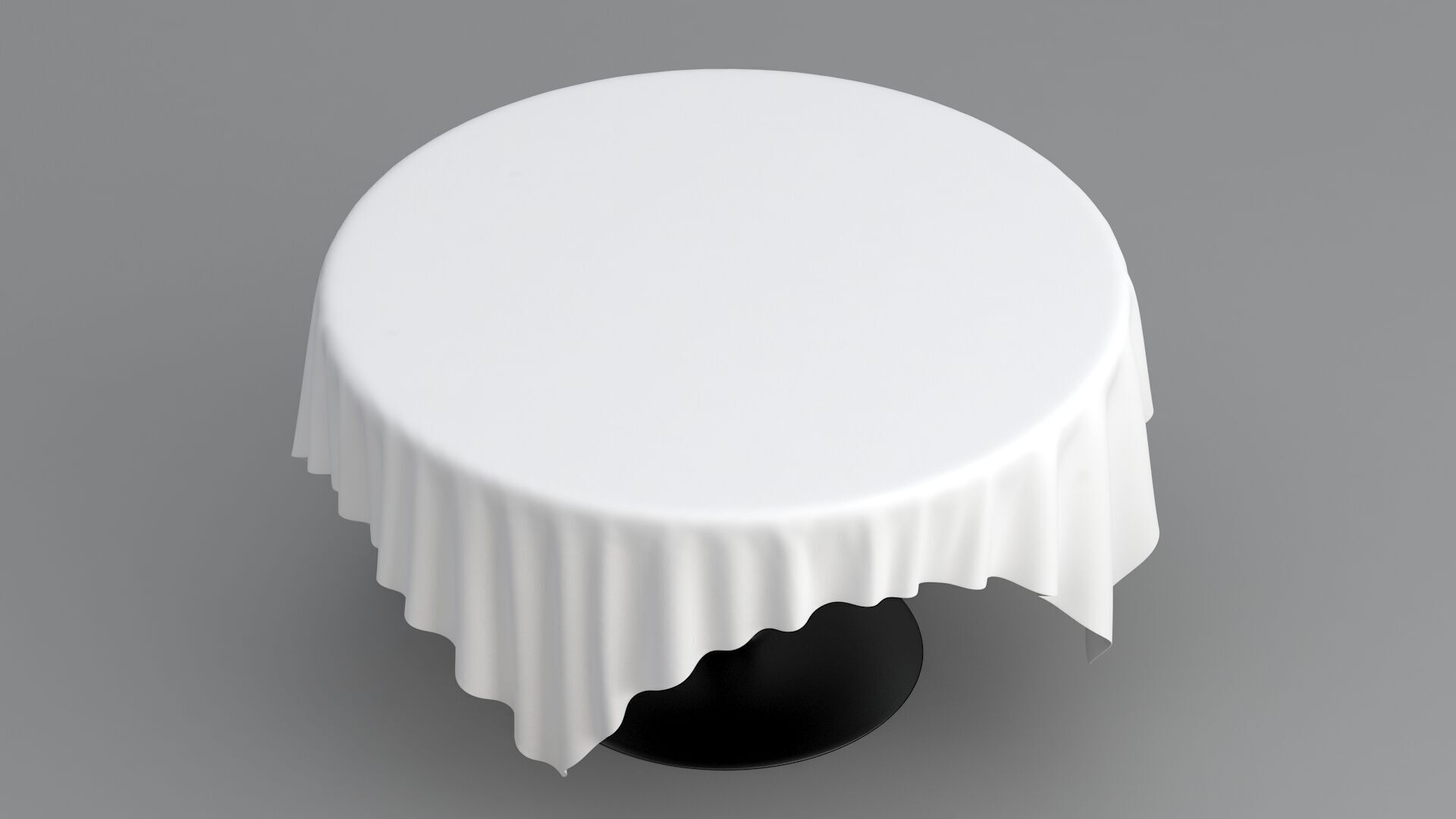 Table White Cloth Collection 3D model_4