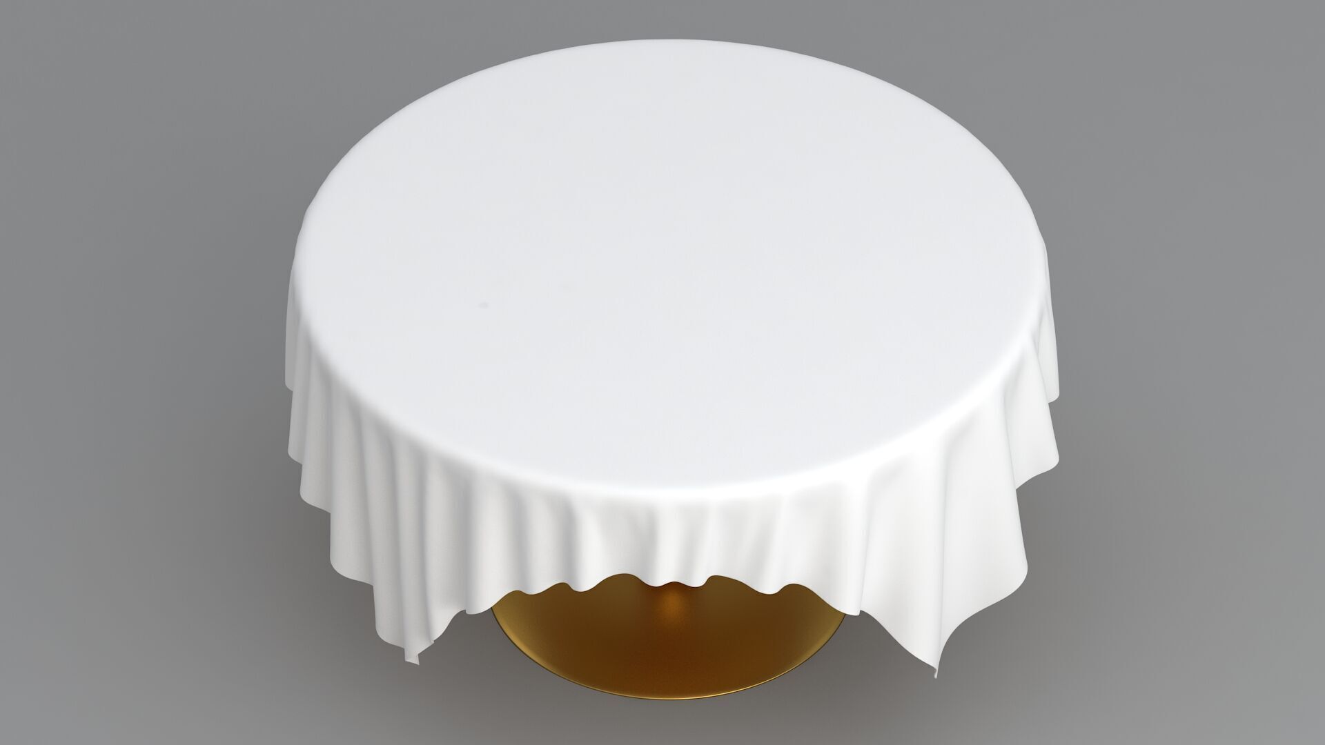 Table White Cloth Collection 3D model_26