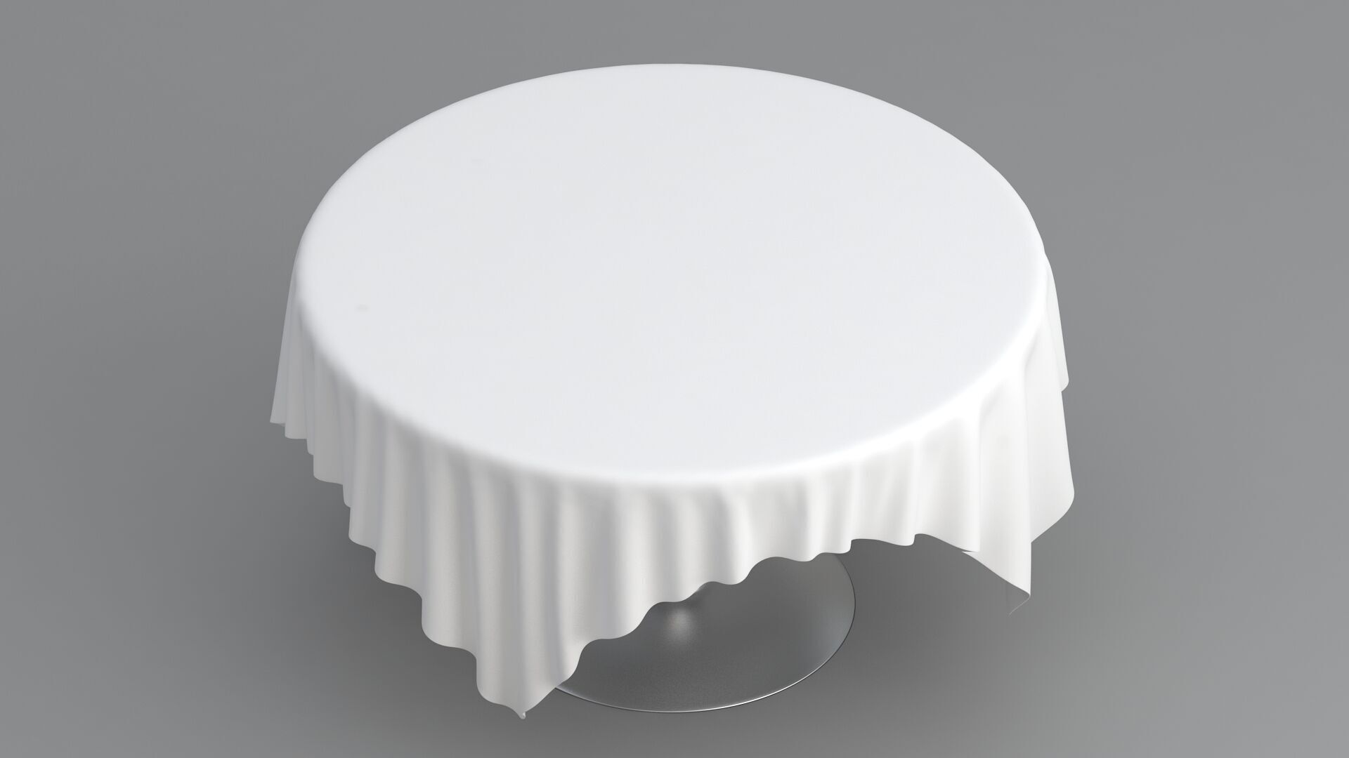Table White Cloth Collection 3D model_18