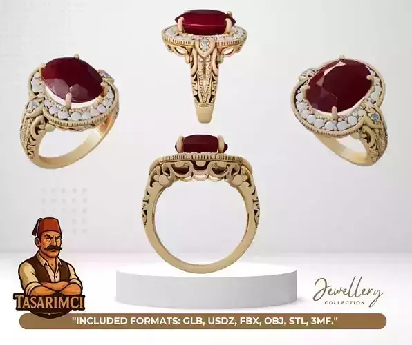 Sapphire of the Night  Victorian Blue Gem Ring 