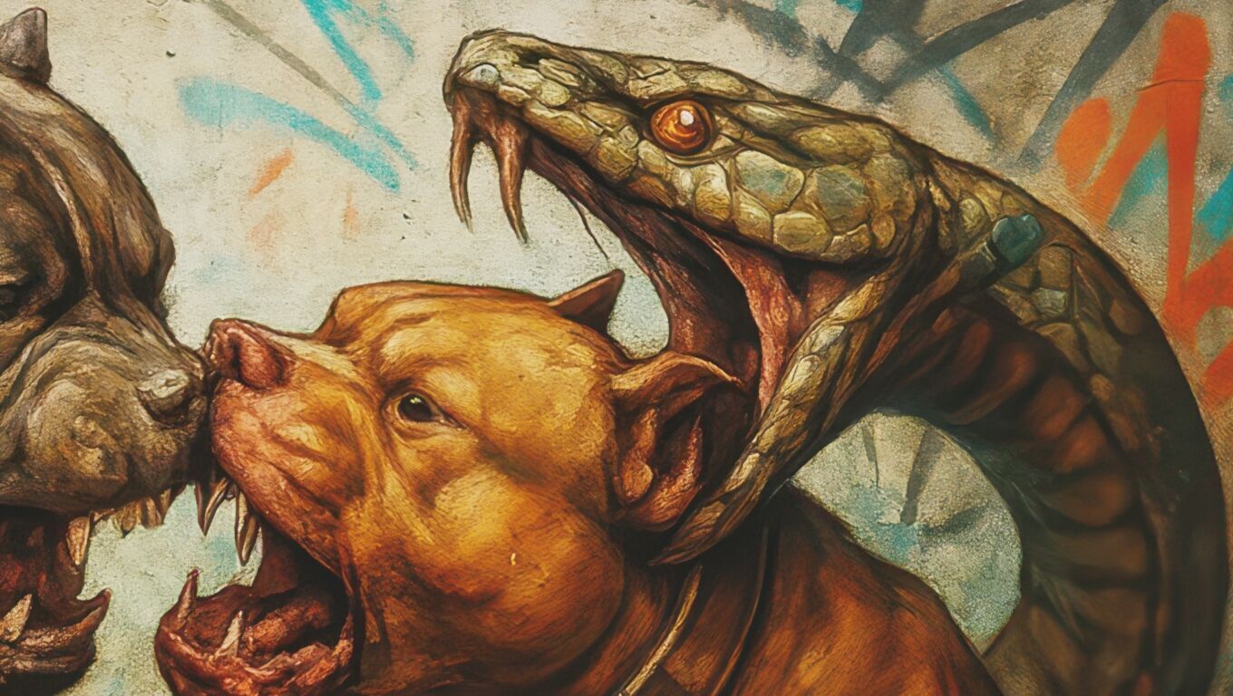 16K Base Color Texture Dog and Serpent Mural Ultra HD Texture_8