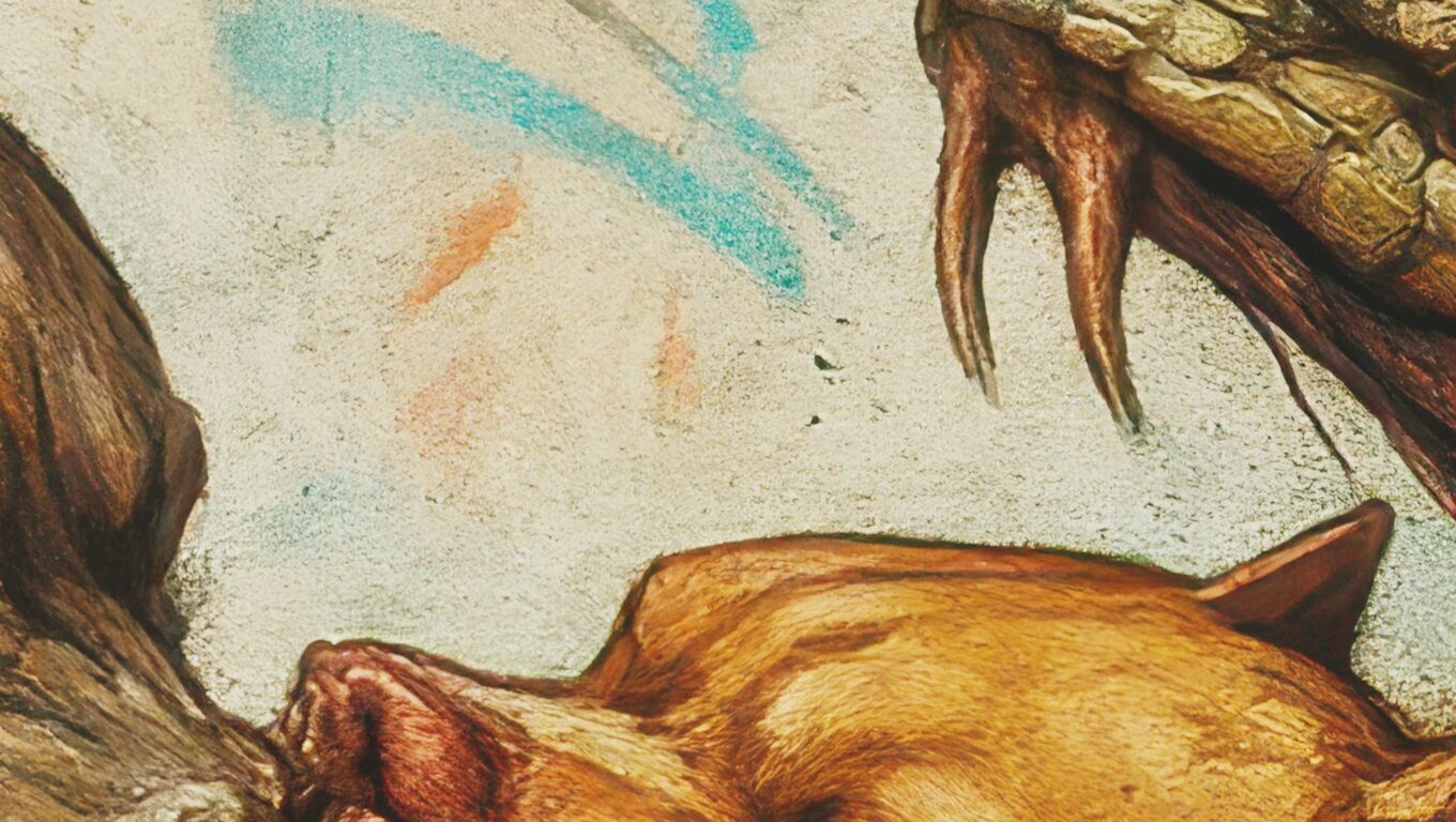 16K Base Color Texture Dog and Serpent Mural Ultra HD Texture_11