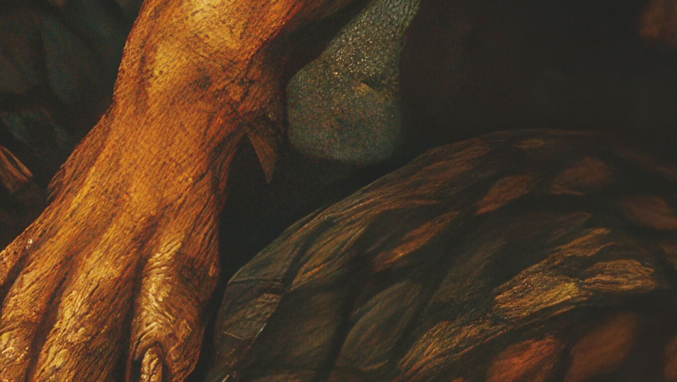 16K Base Color Texture Dog and Serpent Mural Ultra HD Texture_14