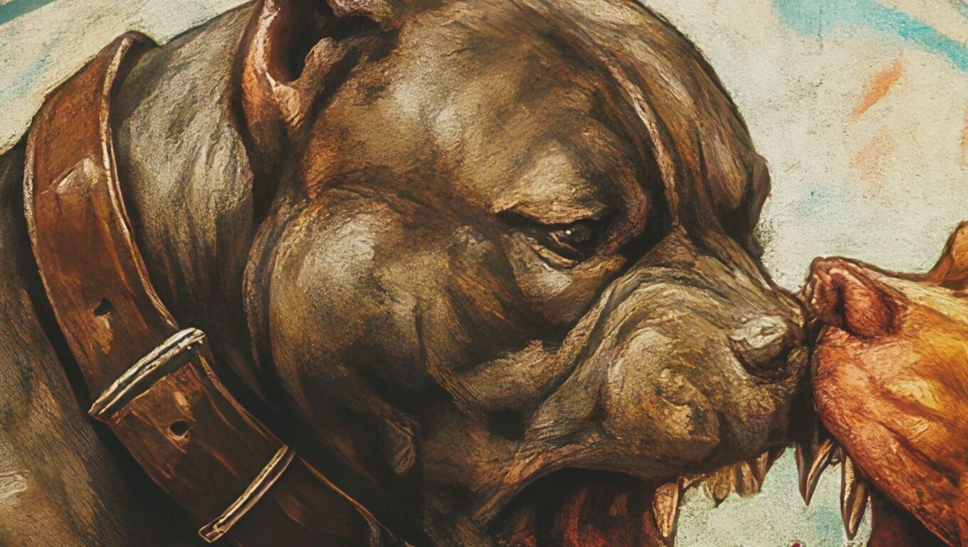 16K Base Color Texture Dog and Serpent Mural Ultra HD Texture_3