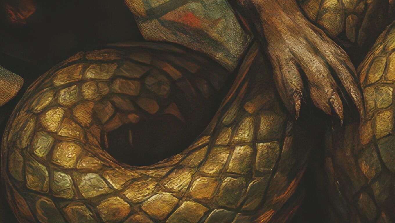 16K Base Color Texture Dog and Serpent Mural Ultra HD Texture_7