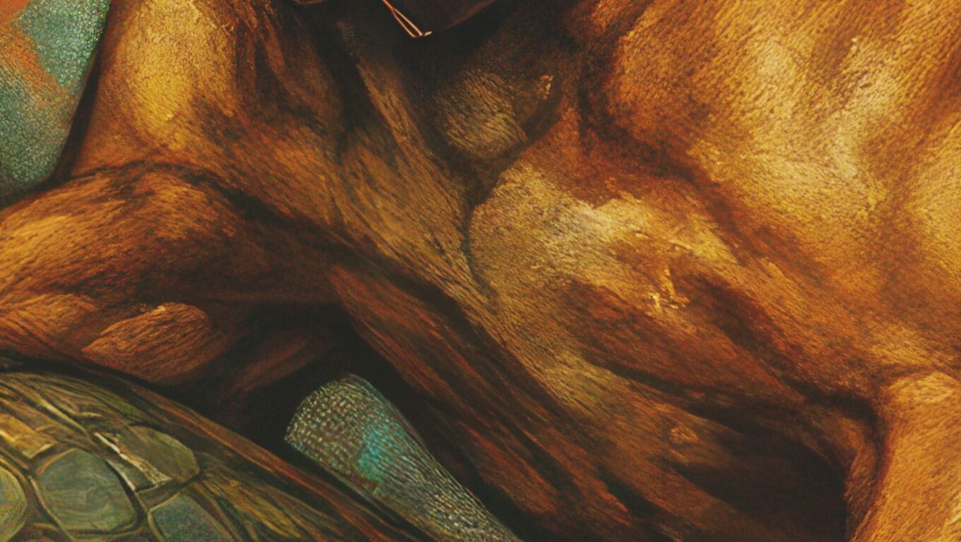 16K Base Color Texture Dog and Serpent Mural Ultra HD Texture_18