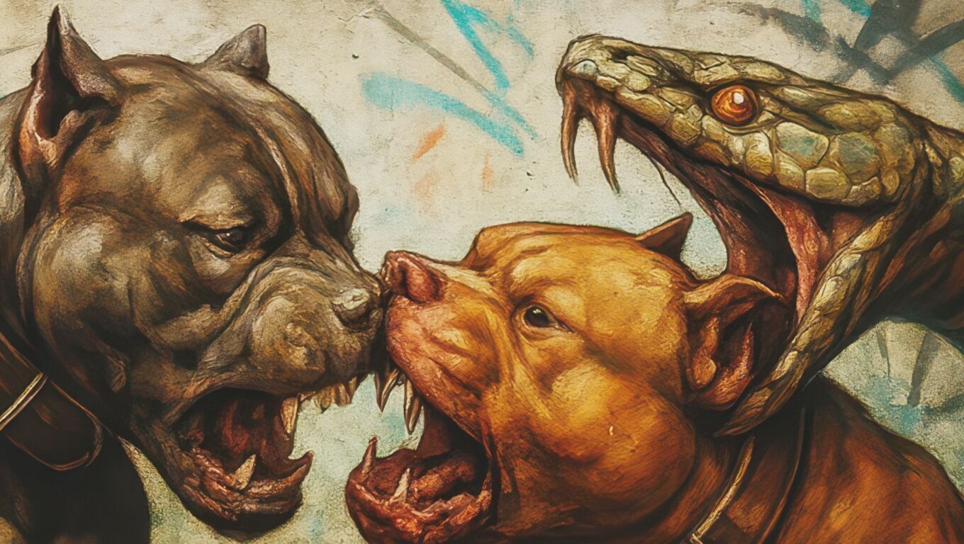 16K Base Color Texture Dog and Serpent Mural Ultra HD Texture_1