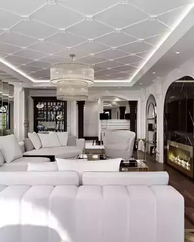 Luxury Classic Interior Villa 3ds Max Corona Renderer Scene