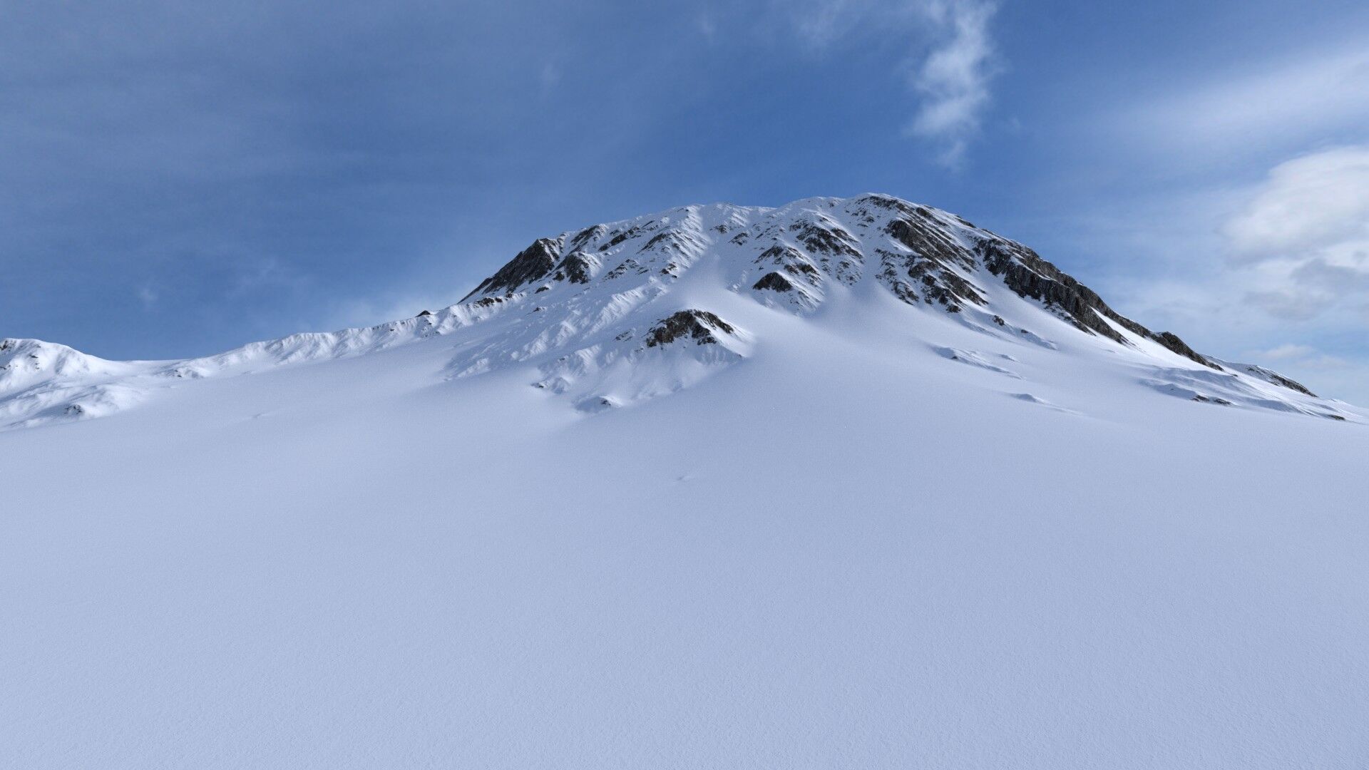 Snow Mountain 05 Low-poly 3D model_11