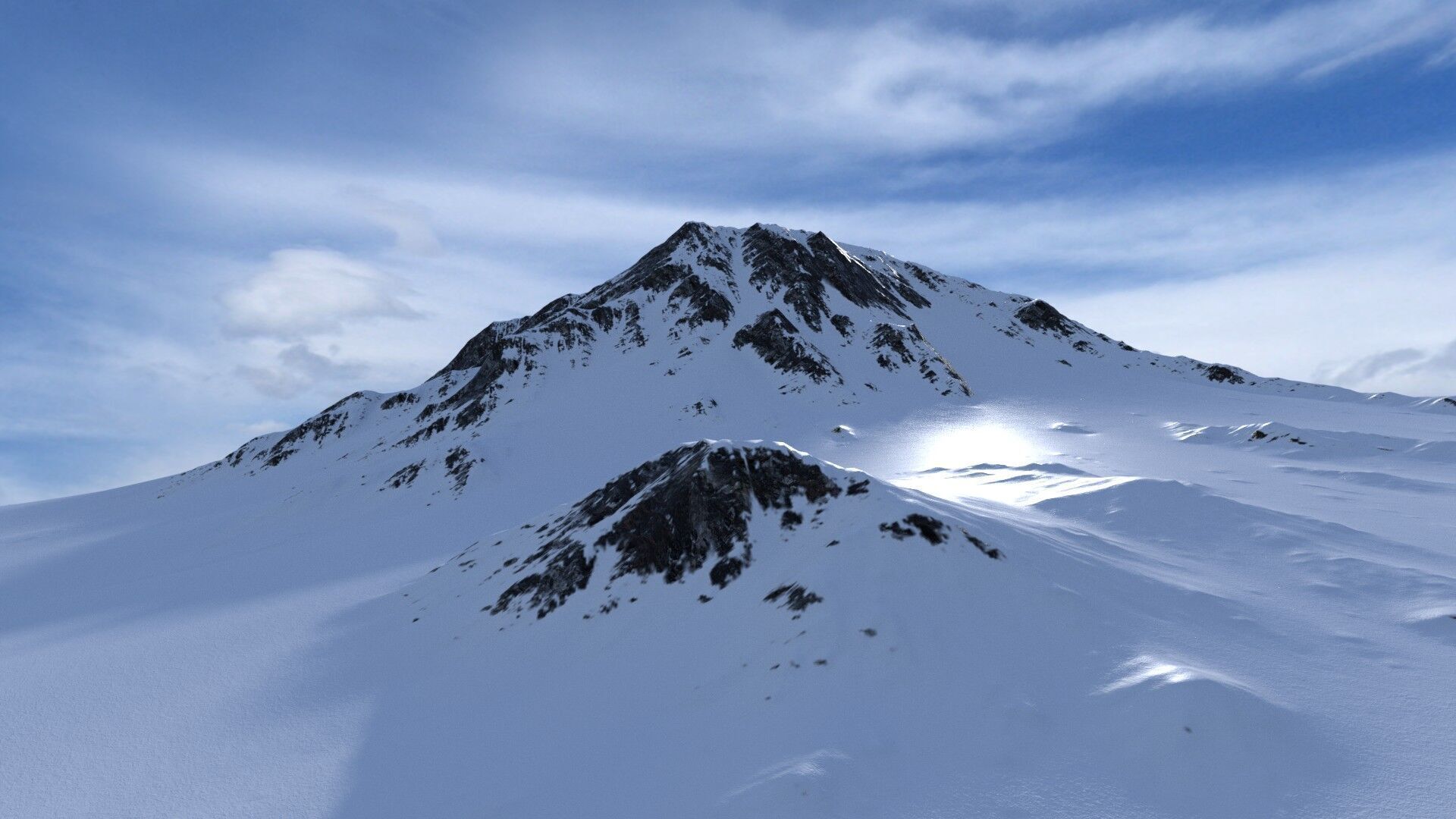 Snow Mountain 05 Low-poly 3D model_8