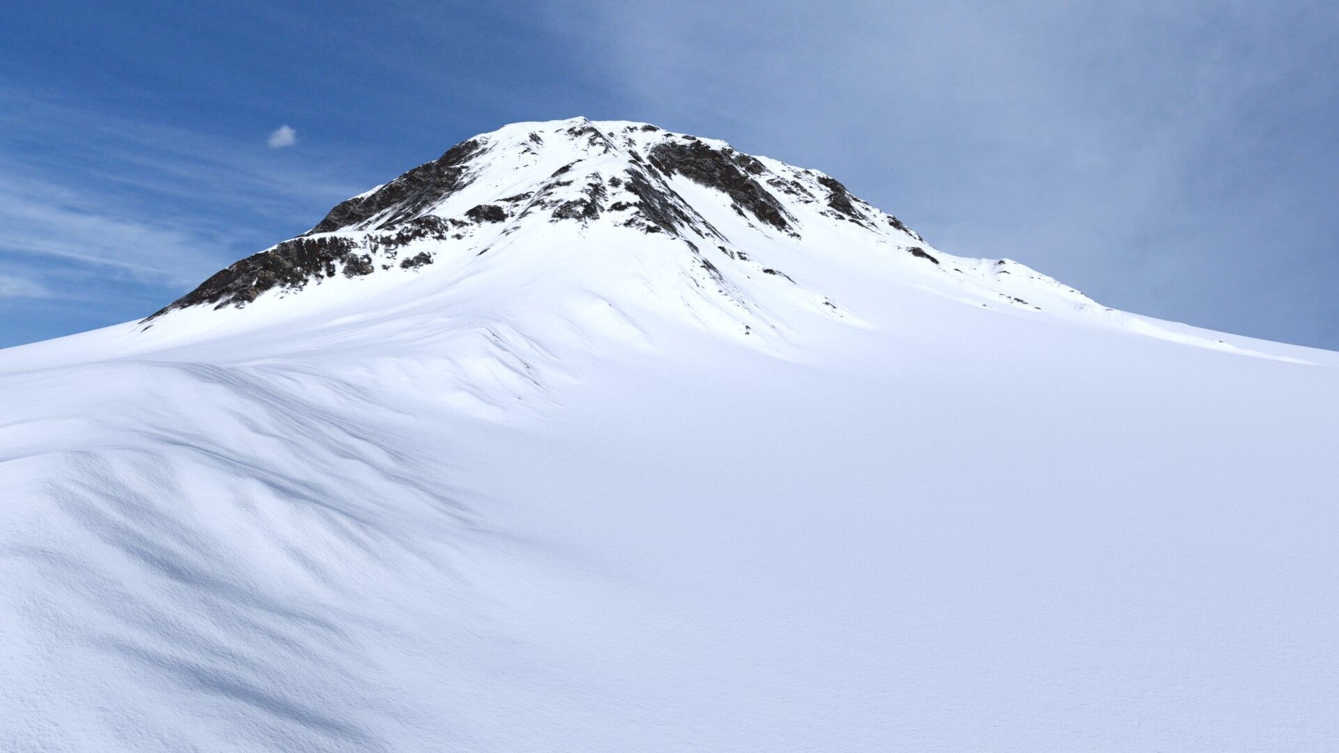 Snow Mountain 05 Low-poly 3D model_3