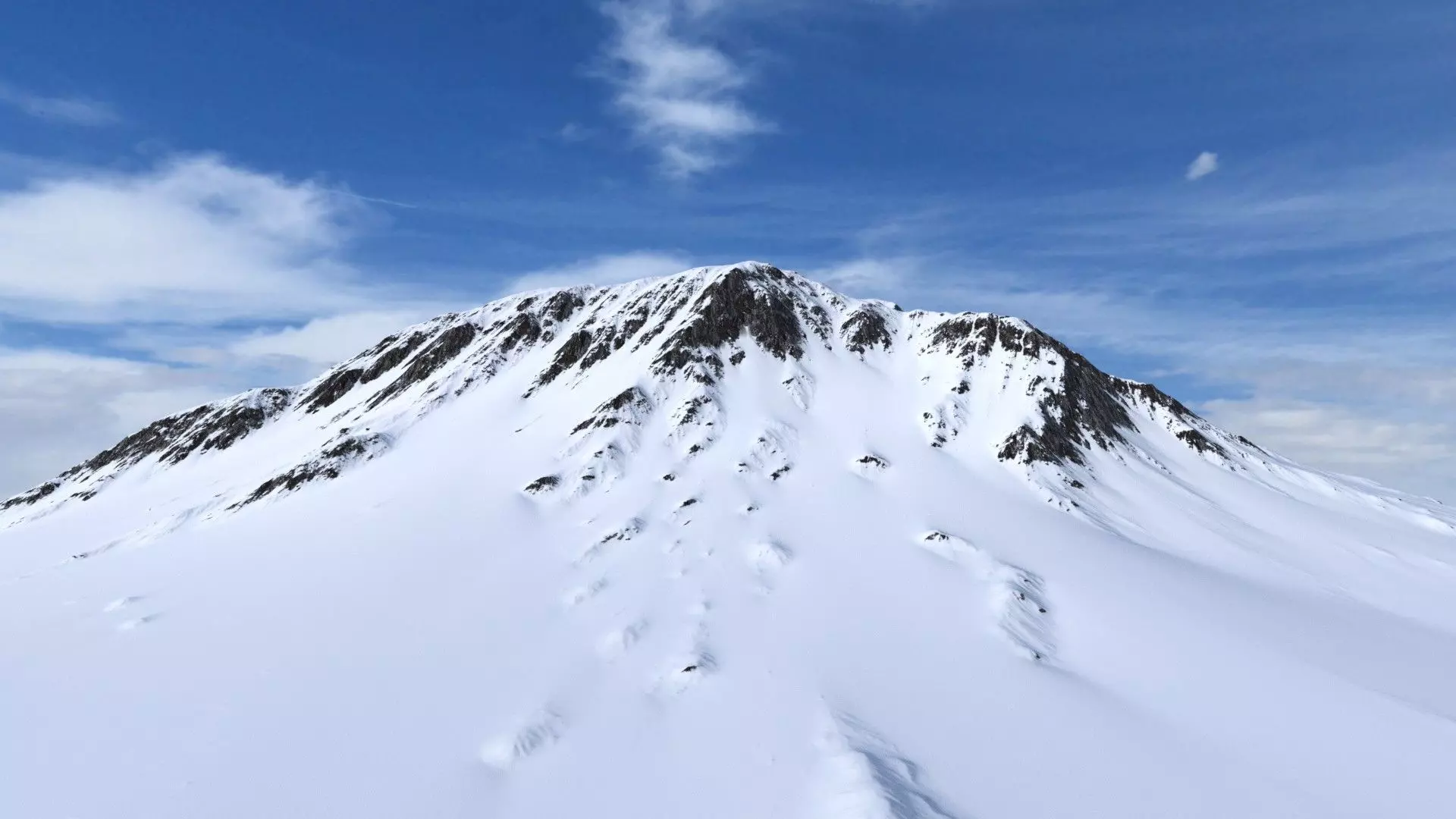 Snow Mountain 05 Low-poly 3D model_0