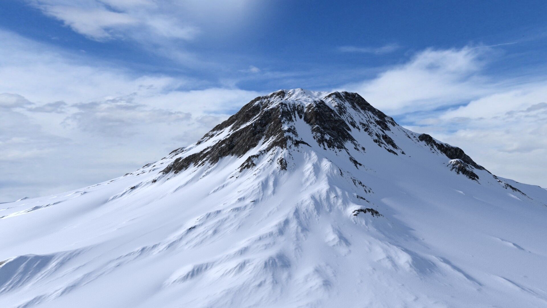 Snow Mountain 05 Low-poly 3D model_6
