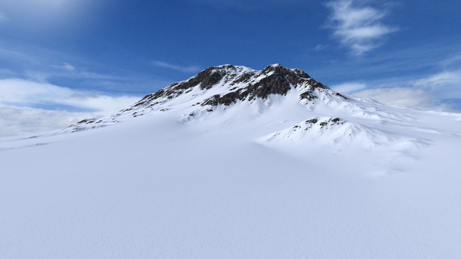 Snow Mountain 05 Low-poly 3D model_5
