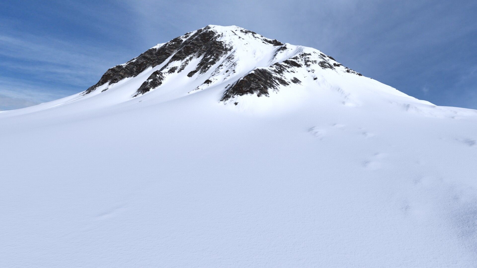 Snow Mountain 05 Low-poly 3D model_2