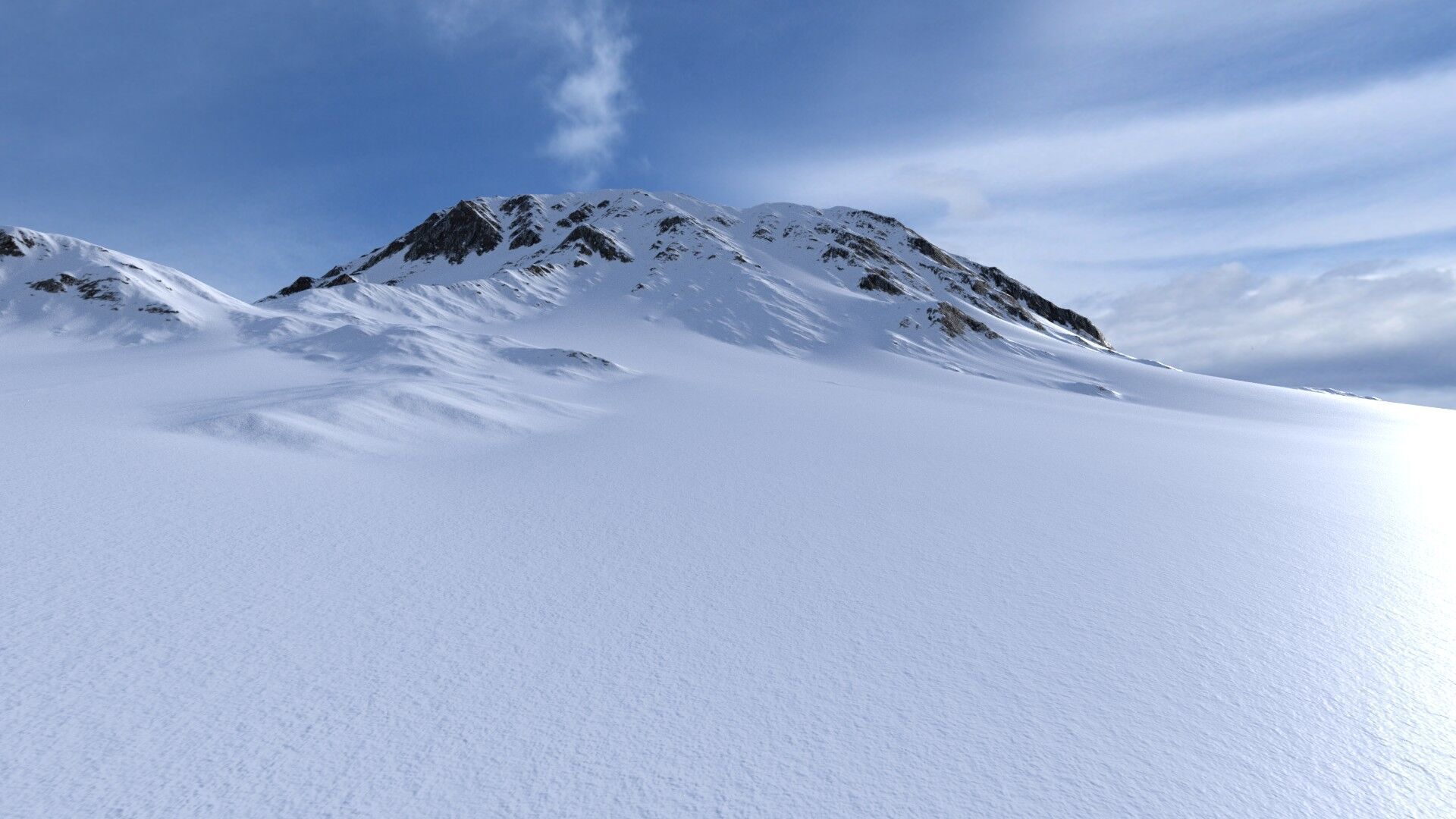 Snow Mountain 05 Low-poly 3D model_10