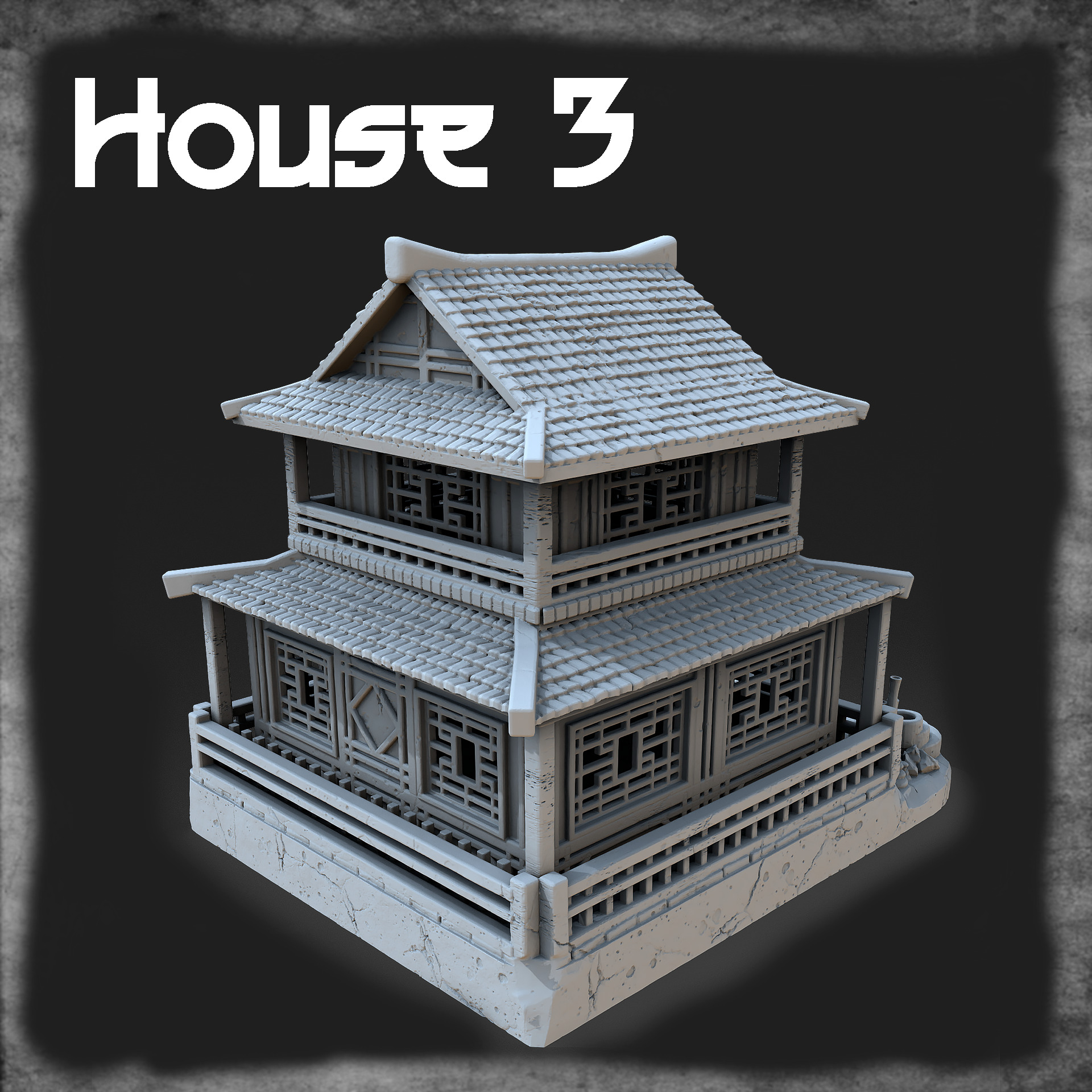 Japanese house 3D print model_2