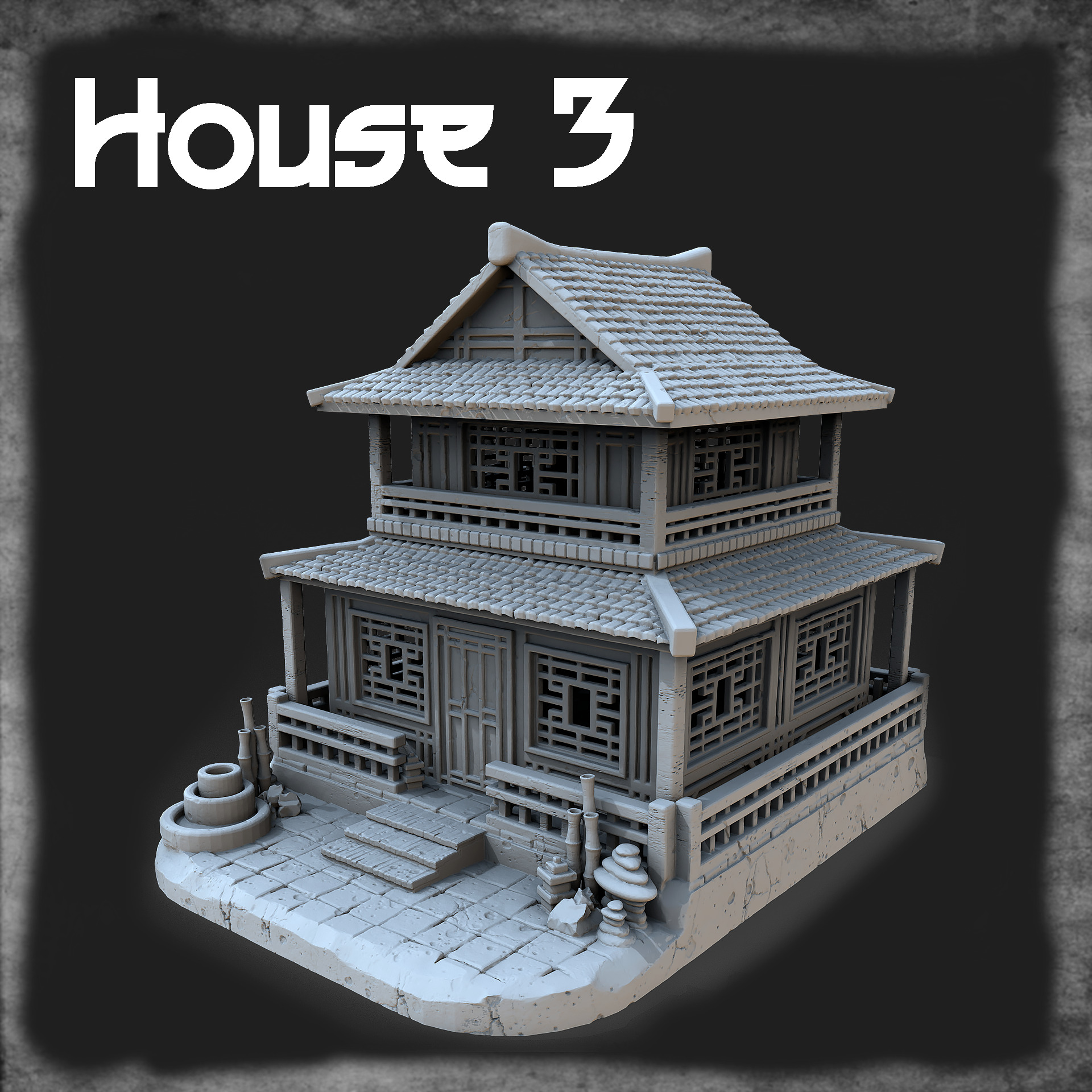 Japanese house 3D print model_1