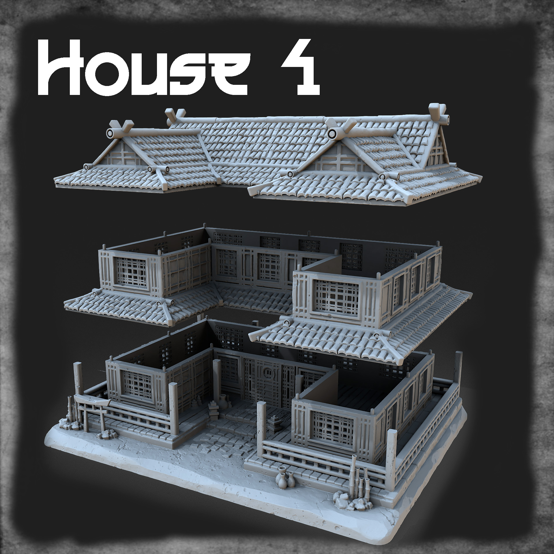 Japanese house 3D print model_2