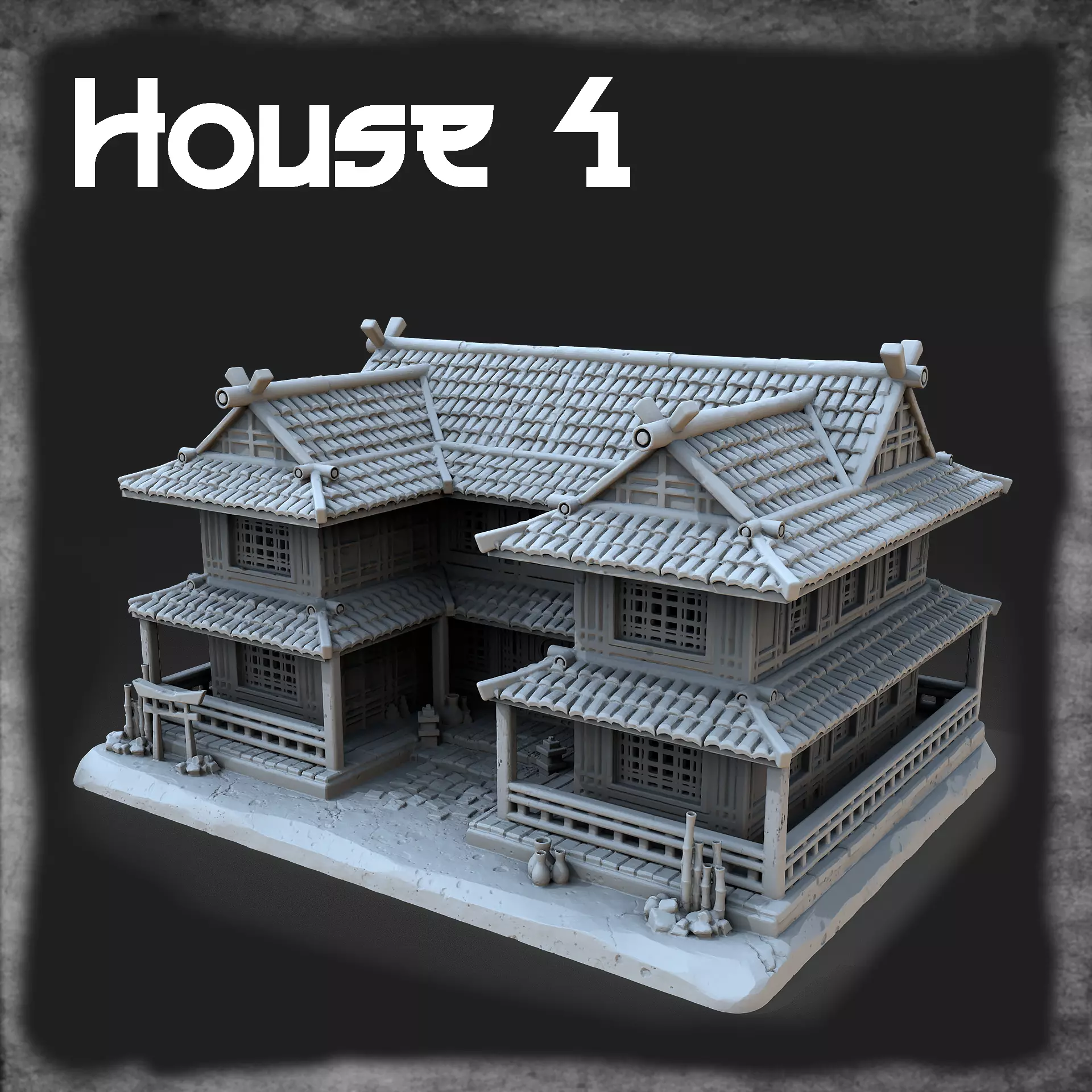 Japanese house 3D print model_0