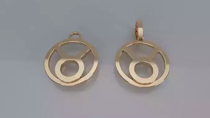 Zodiac Sign Pendant v2 - Plain - Taurus Pendant