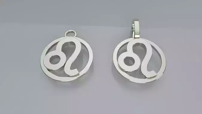 Zodiac Sign Pendant v2 - Plain - Leo Pendant
