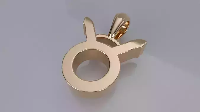 Zodiac Sign Pendant - Plain - Taurus Pendant