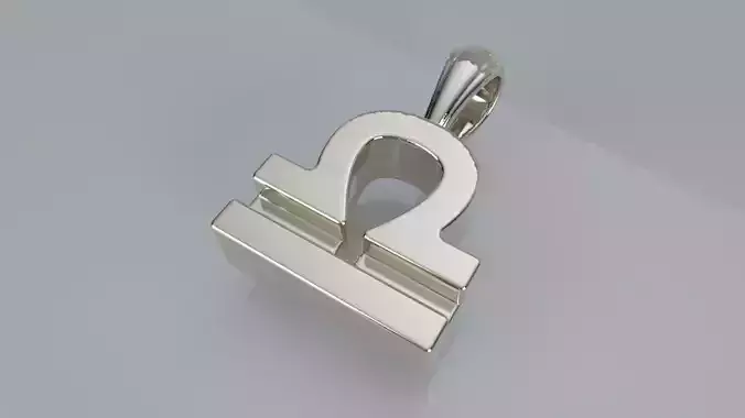 Zodiac Sign Pendant - Plain - Libra Pendant