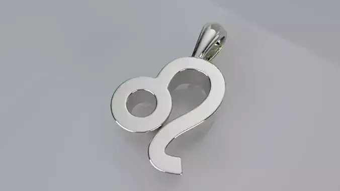 Zodiac Sign Pendant - Plain - Leo Pendant