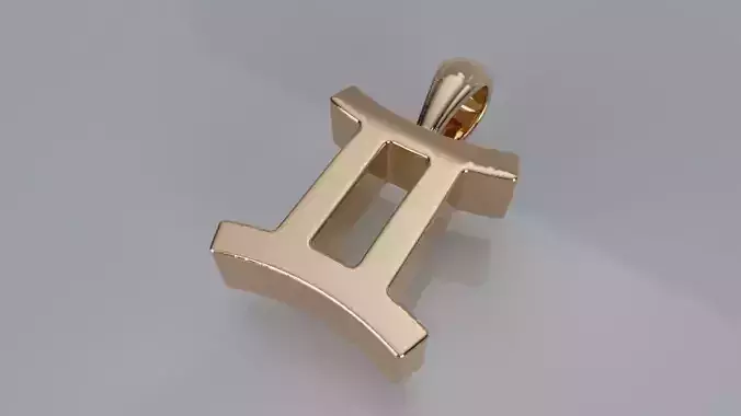 Zodiac Sign Pendant - Plain - Gemini Pendant